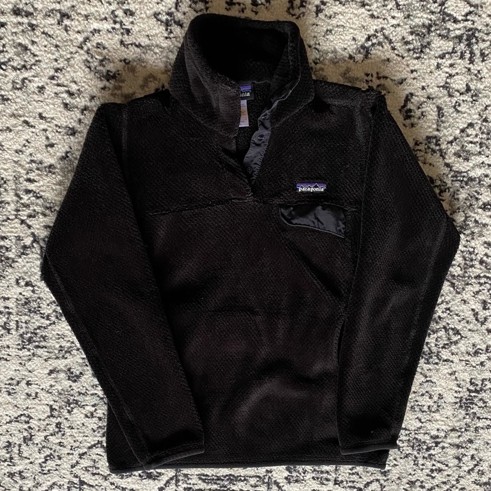 Patagonia Re-Tool Snap-T Fleece Black Pullover